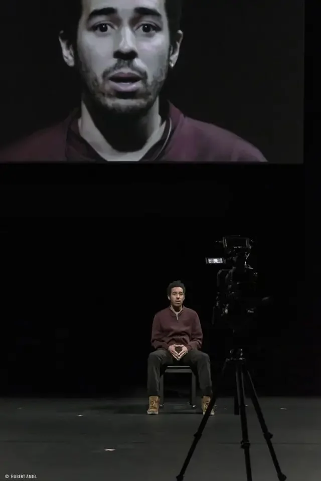 About Milo Rau. - Three-person discussion on the homicide at the corner.